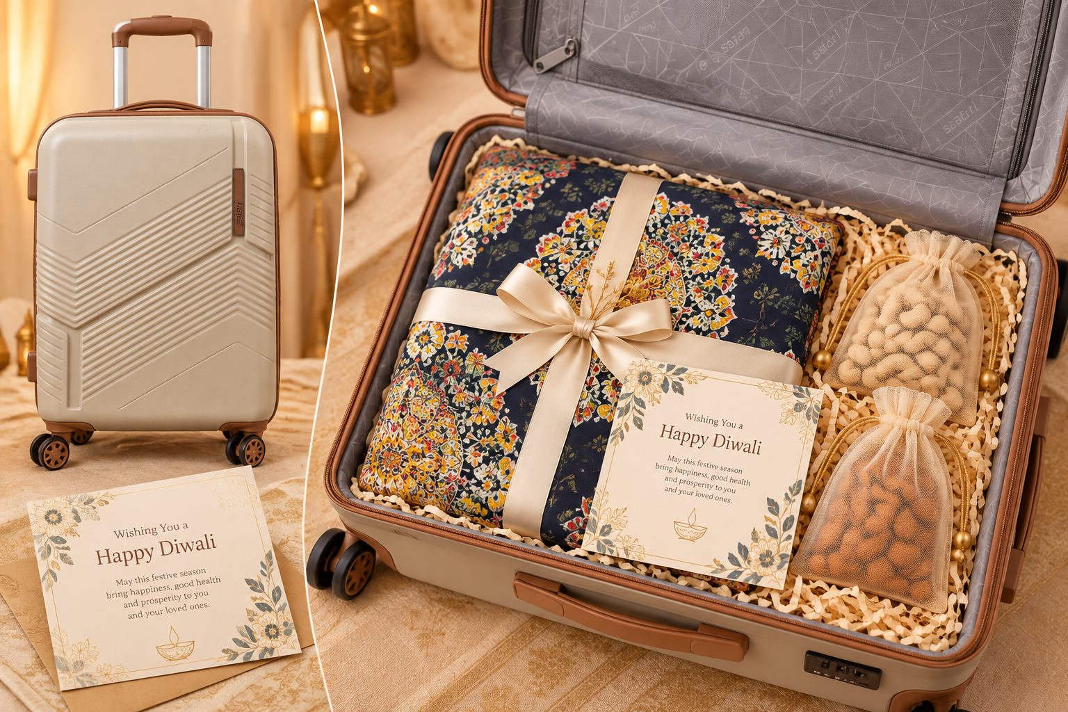 Premium suitcase hamper variant
